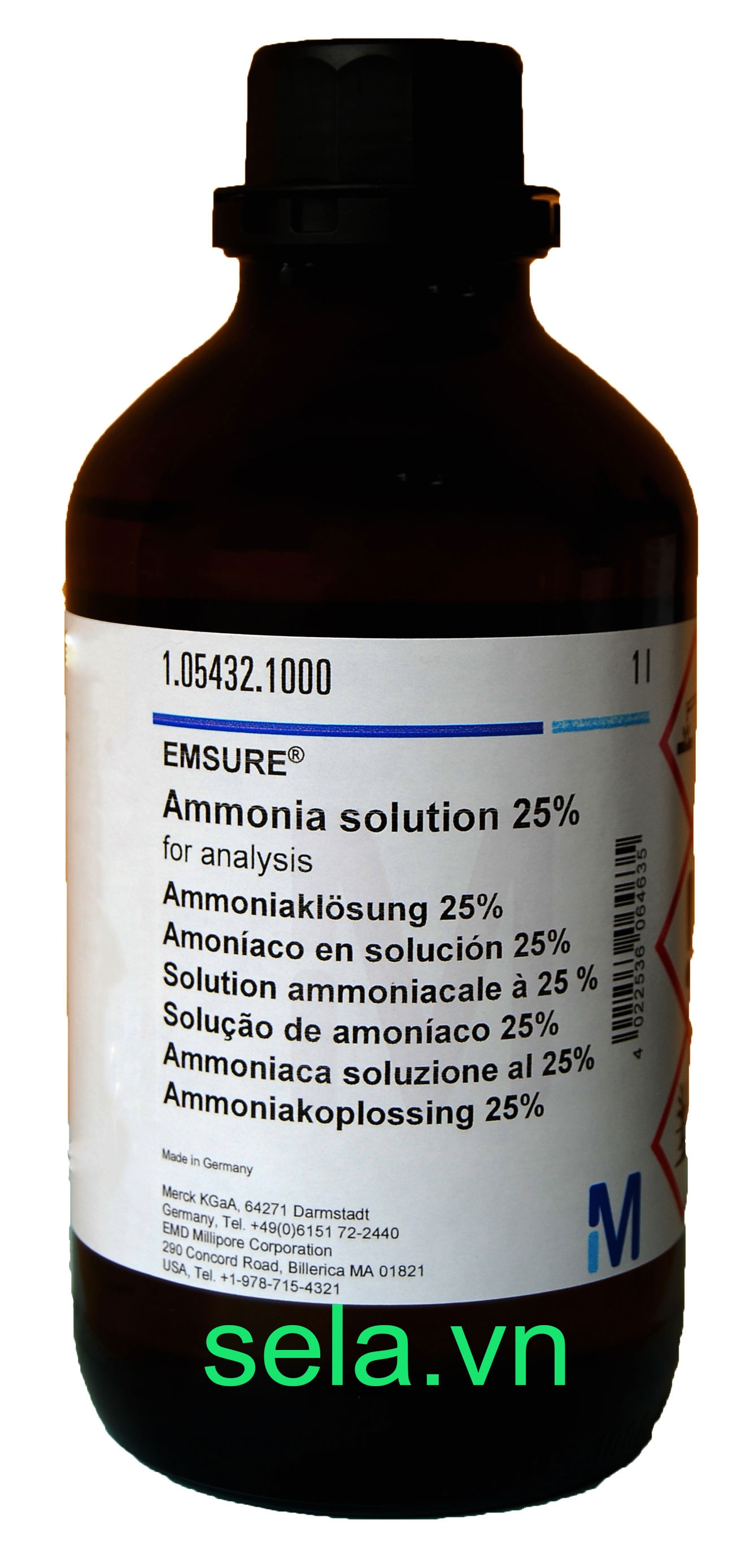 Ammonia solution 25% for analysis EMSURE®
