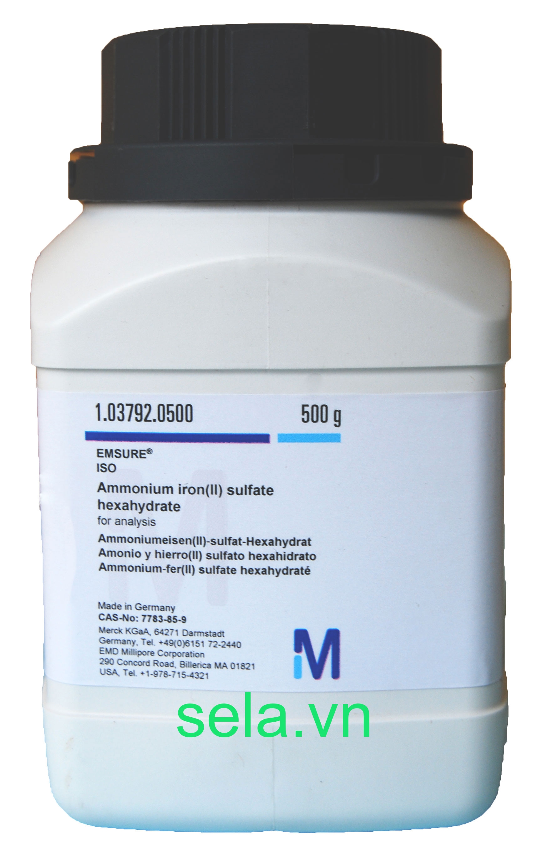 Ammonium iron(II) sulfate hexahydrate for analysis EMSURE® ISO