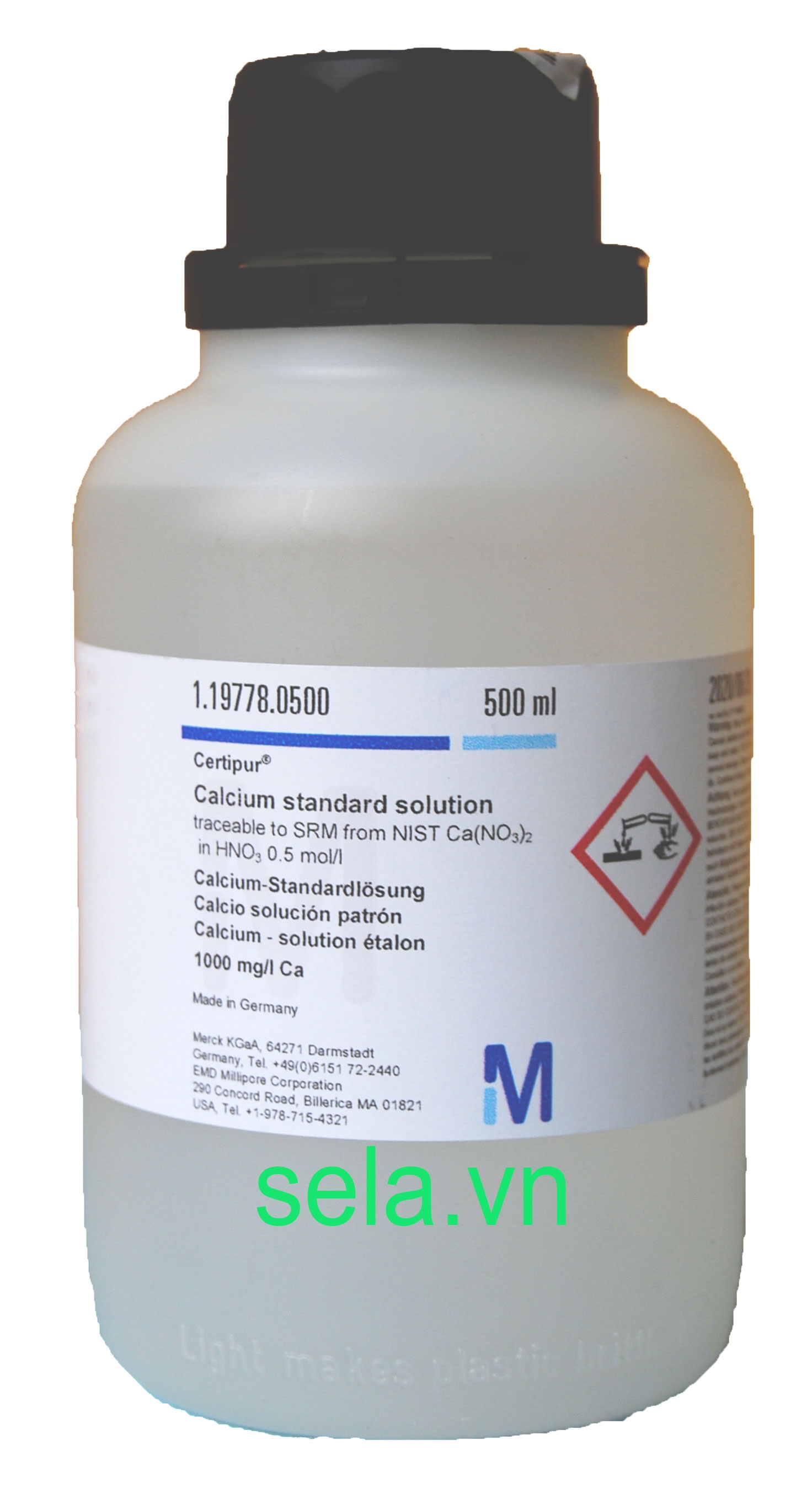 Calcium standard solution traceable to SRM from NIST Ca(NO₃)₂ in