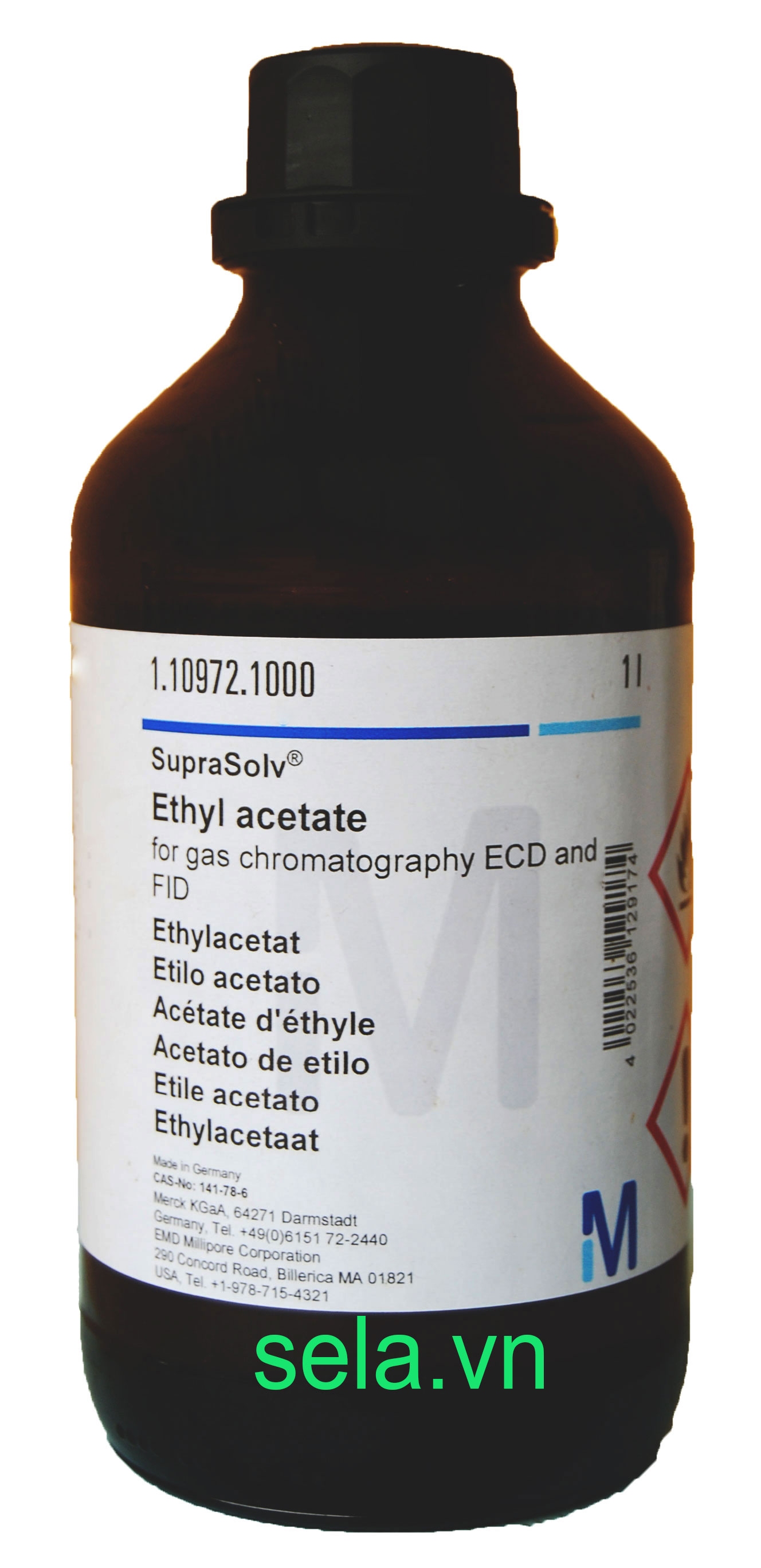 Ethyl acetate for gas chromatography ECD and FID SupraSolv®