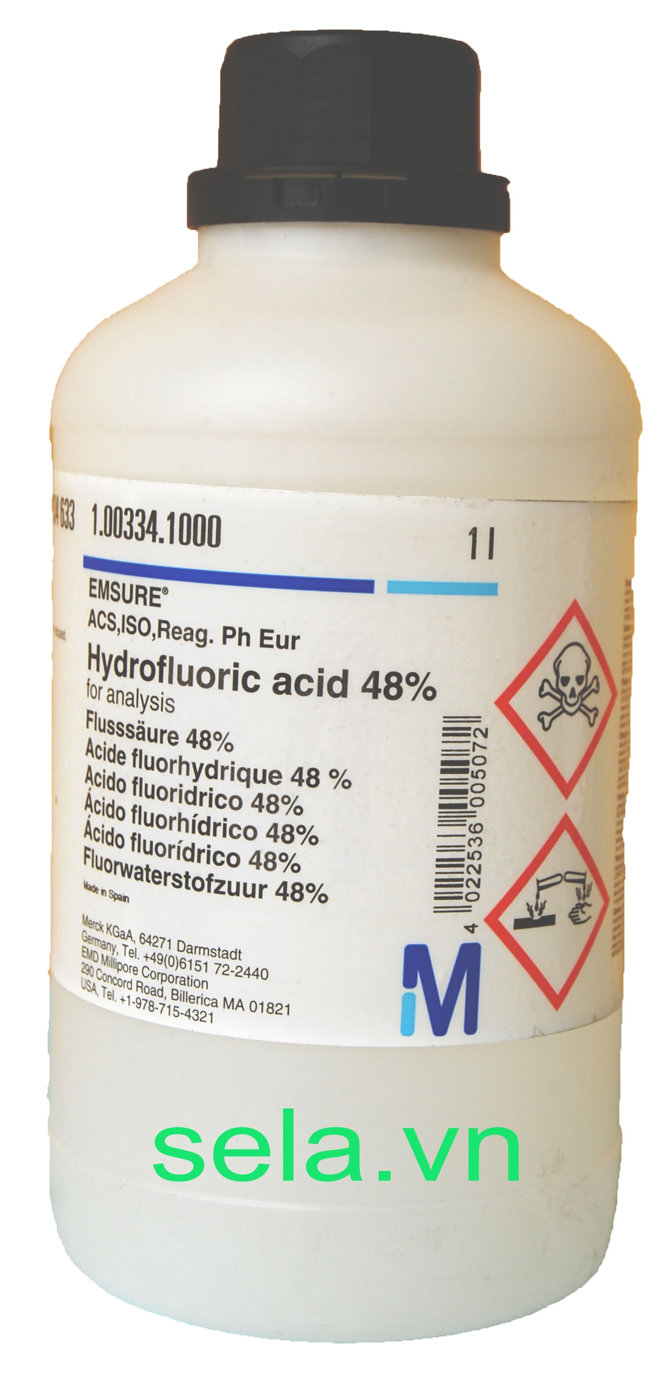 Hydrofluoric acid 48% for analysis EMSURE® ACS,ISO,Reag. Ph Eur