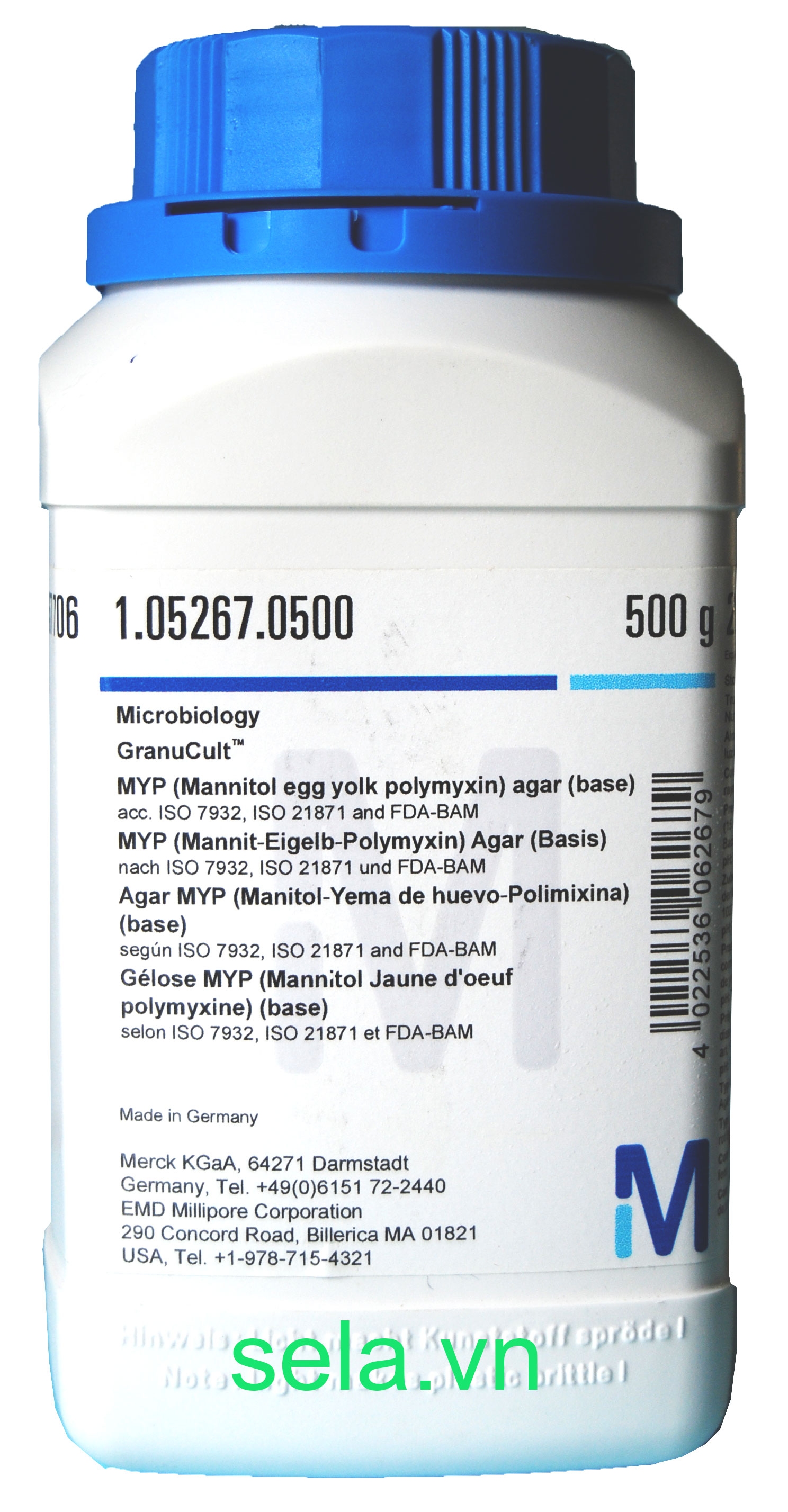 MYP (Mannitol egg yolk polymyxin) agar (base) acc. ISO 7932, ISO 21871 and FDA-BAM
