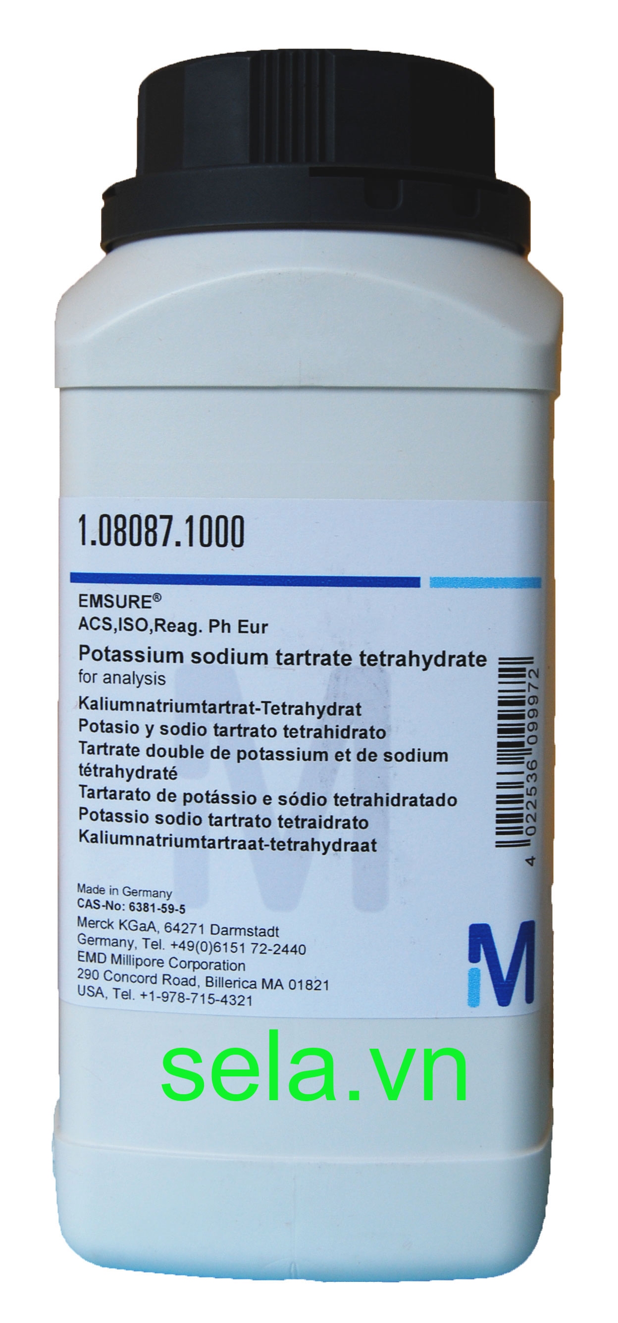 Potassium sodium tartrate tetrahydrate for analysis EMSURE® ACS,ISO,Reag. Ph Eur