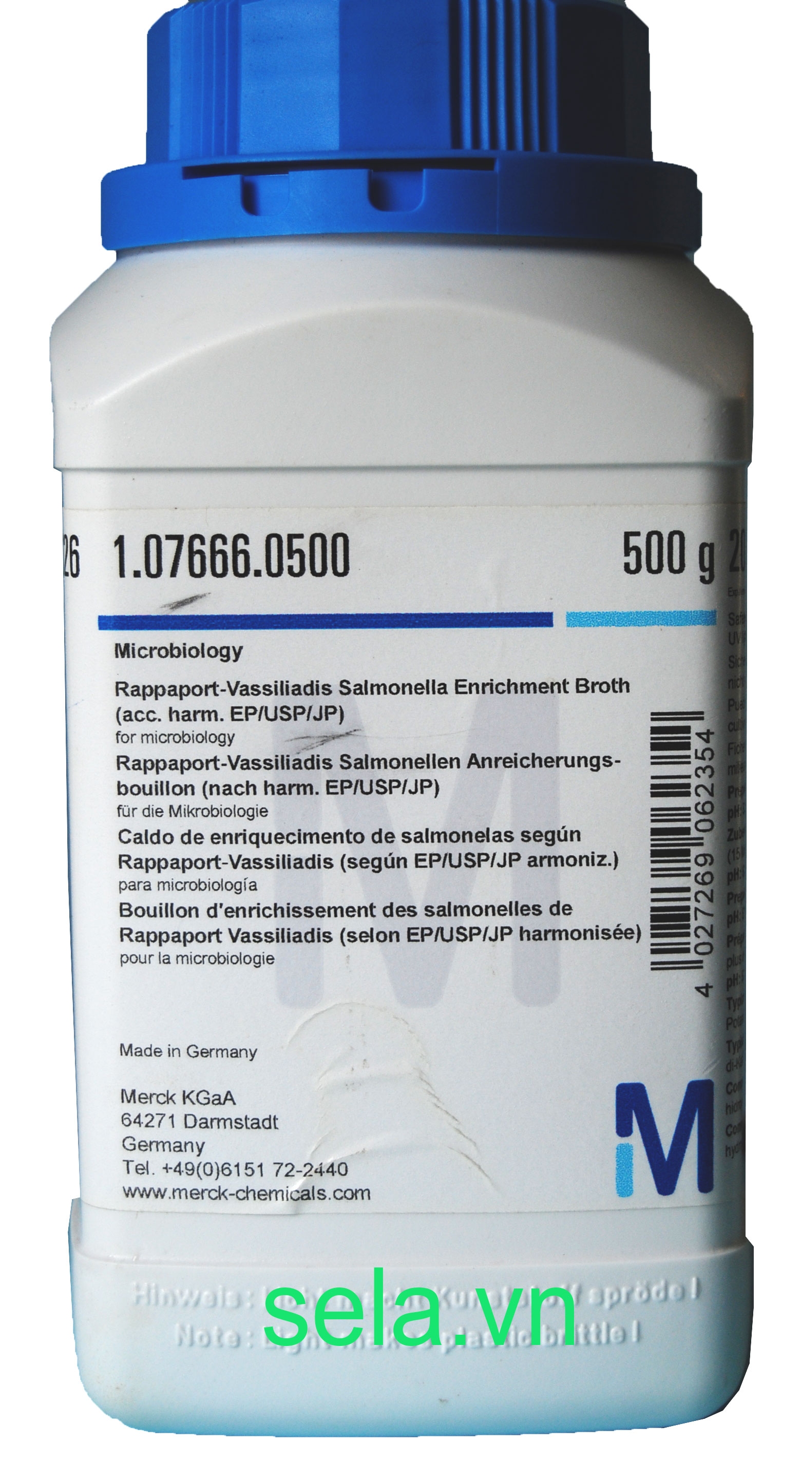 Rappaport-Vassiliadis Salmonella Enrichment Broth (acc. harm. EP/USP/JP) for microbiology