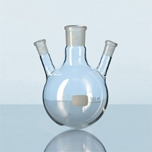 Bình cầu đáy tròn 3 cổ mài loại nghiêng