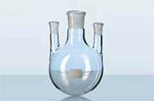 Bình cầu đáy tròn 3 cổ mài loại thẳng