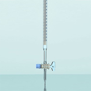 Burette thẳng, khóa thủy tinh đầu mài, loại AS 