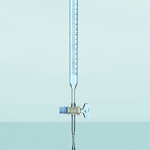 Burette thẳng, khóa thủy tinh đầu mài, loại B