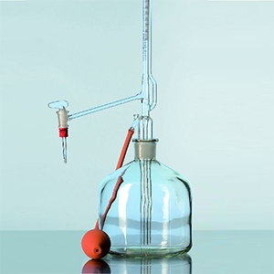 Burette tự động khóa thủy tinh 