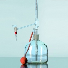 Burette tự động khóa thủy tinh 