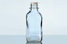 Chai vuông cổ vặn miệng hẹp với nắp vặn chuẩn thủy tinh soda-lime 