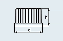 Nắp vặn GL 32 nhựa PBT đỏ có đĩa lót PTFE cho cổng ra MOBILEX