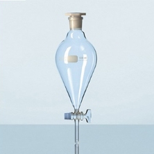 Phễu chiết quả lê, khóa thủy tinh