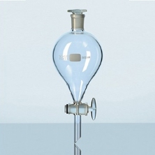 Phễu chiết quả lê thành dày, khóa thủy tinh